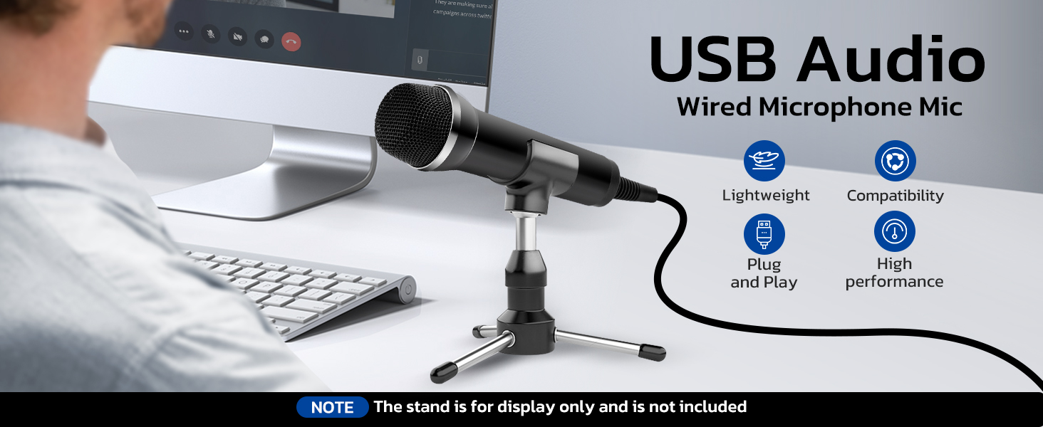 USB Audio Wired Microphone Mic