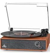 Vinyl Record Player Built-in Stereo Speakers Vintage Turntable Vinyl Records LP Phonograph Belt D...