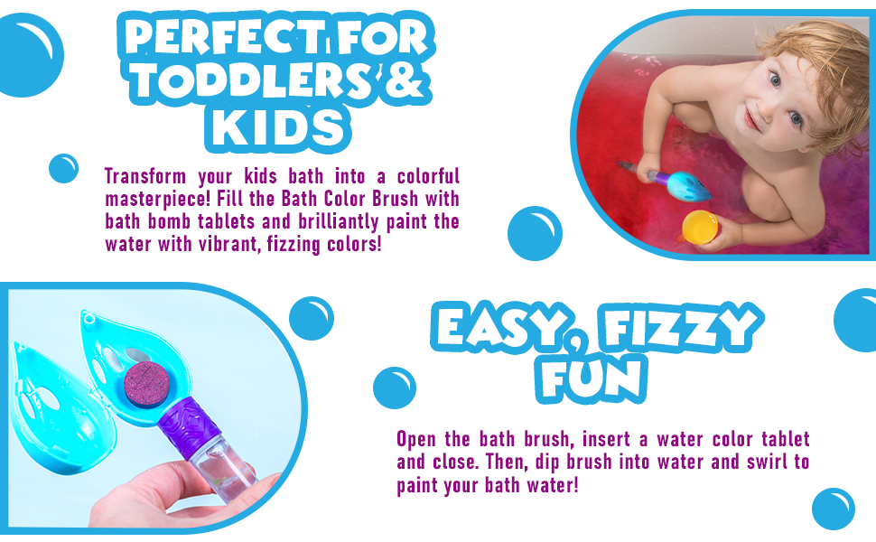 bath paint brush kids bath bombs