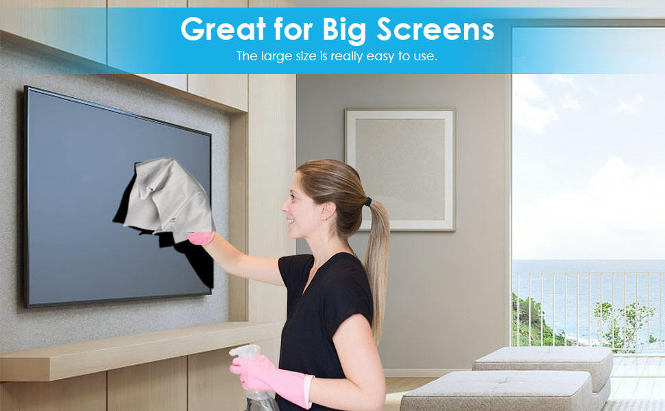 Large Size Eyeglass Cleaning Cloths for Big Screen