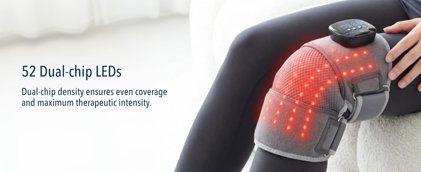 FORTHiQ RED+ Knee Massager with Heat and Red Light Therapy
