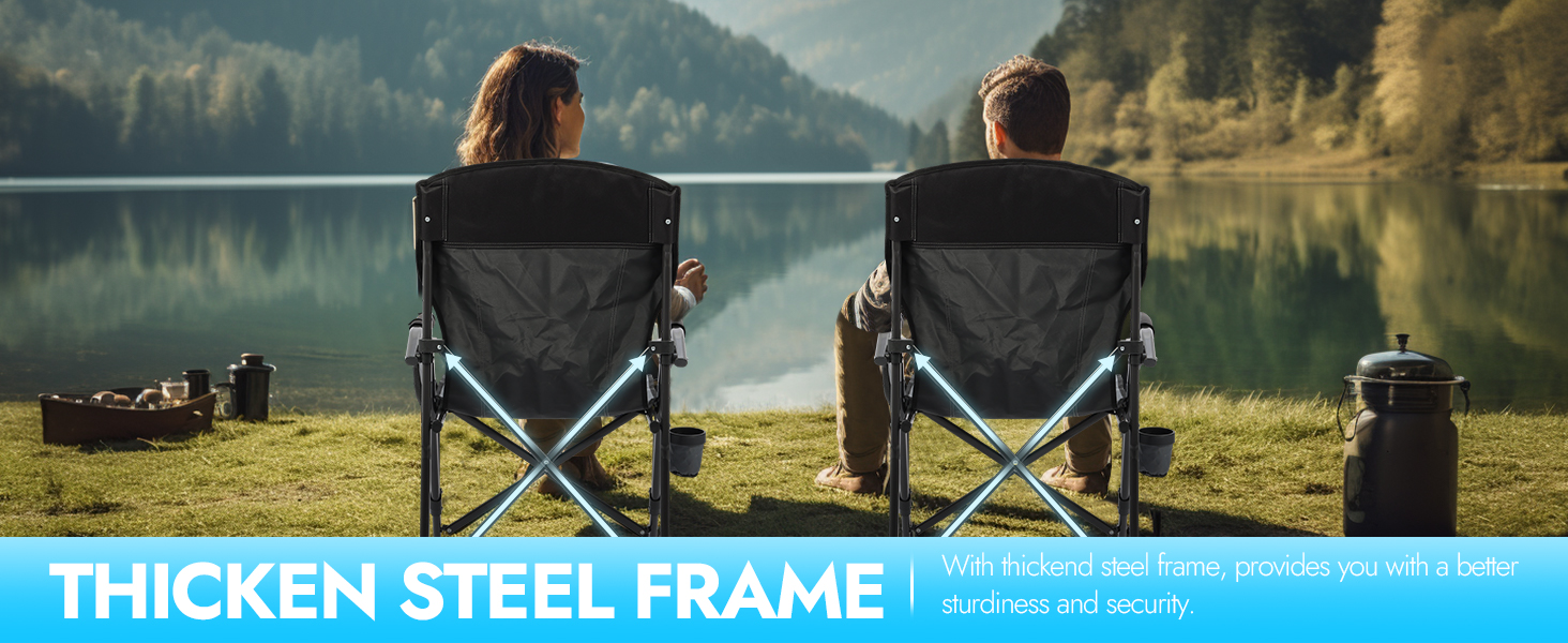 2 Pack Oversized Folding Camping Chair for Adults