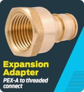 SharkBite 1/2 Inch Expansion FNPT Adapter Fitting for PEX-A Pipe, Brass Plumbing Fittings, Female...