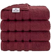 American Soft Linen Luxury 4 Piece Bath Towel Set, 100% Turkish Cotton Bath Towels for Bathroom, ...