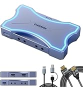 Guermok 4K HDMI Capture Card with Touch LED, Dual HDMI in/Loop-Out, USB 3.0, 4K@60Hz/ 2K@144Hz Vi...