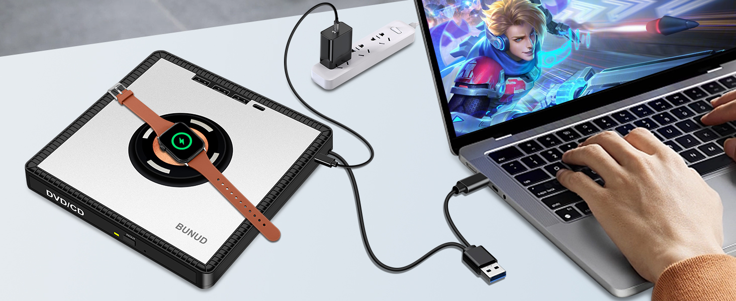 usb dvd burner reader mac fast charging type c usb 3.0 sd tf usb ports