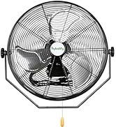 hykolity 20 in. Industrial Wall Mount Fan, 4600 CFM 3-Speeds High Velocity Fan with Sealed Motor,...
