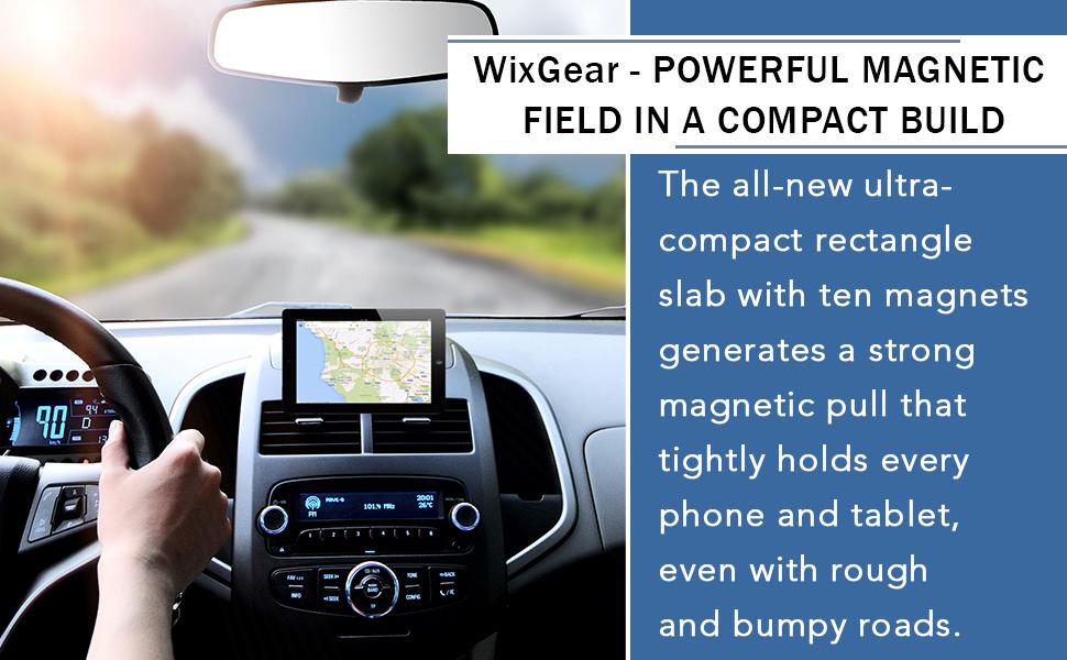 Rectangle Flat Stick Dashboard Magnetic Mount