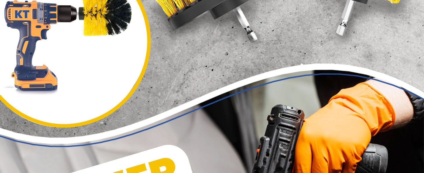 Drill Brush Attachments Set 2