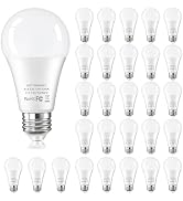 weddeg 24-Pack A19 LED Light Bulbs Equivalent 100W, 13W 5000K Daylight White LED Bulbs Super Brig...