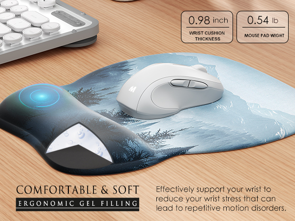 comfortable and soft ergonomic gel filling