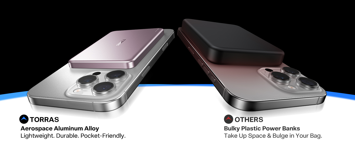 Ultra slim thin magnetic power bank for iphone small power bank magsafe wireless charger