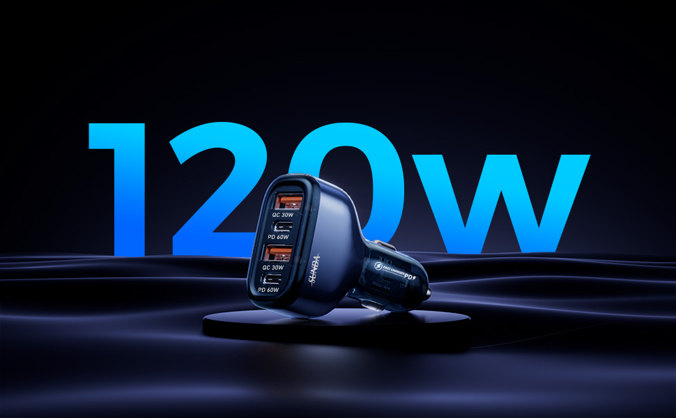 120W fast car charger