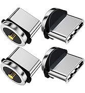 ANMONE USB C Magnetic Charger Cable Tips Only [4 Pack] USB Type C Replacement Plugs for Magnetic ...