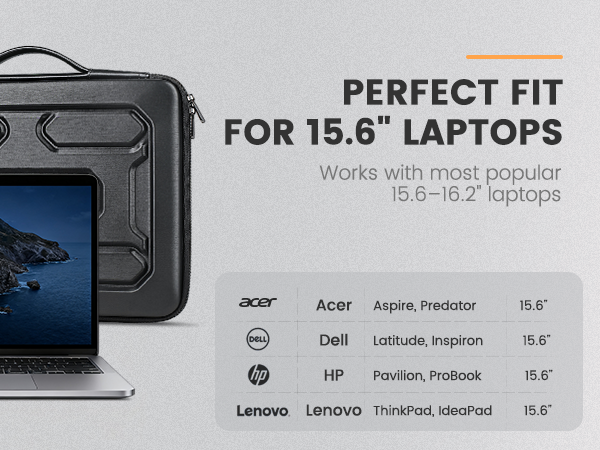 15.6 inch waterproof shockproof laptop case