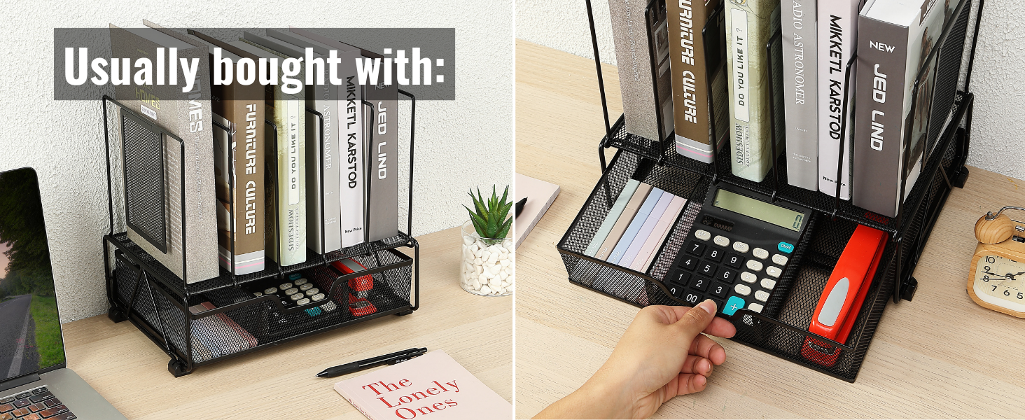 Mr. Pen- Mesh Desk Organizer with Drawer, Desk File Organizer