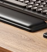 KTRIO Soft Vegan Leather Keyboard Wrist Rest, Slow Rebound Memory Foam Wrist Rest for Computer Ke...