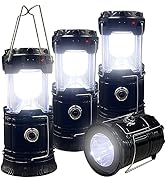 Collapsible Portable LED Camping Lantern XTAUTO Lightweight Waterproof Solar USB Rechargeable LED...