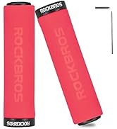 Rock BROS Bike Grips Foam Single Lock on Bicycle Handle Bar Soft Comfortable Non-Slip Bike Handle...