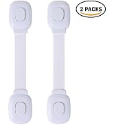 Fursafe&amp;Q Baby Cabinet Locks, Child Safety Cabinet Proofing -Child Safety Strap Locks Adhesive Dr...