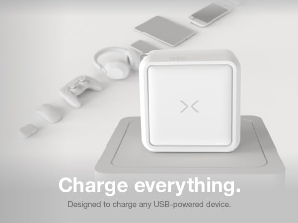 Charge everything - smartphones, tablets, laptops, headphones, earbuds, speakers, gaming controllers