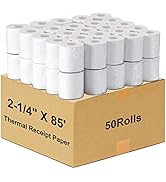 LabelMore 2-1/4" X 85' Thermal Receipt Paper, Credit Card Paper Rolls Thermal, Cash Register Roll...
