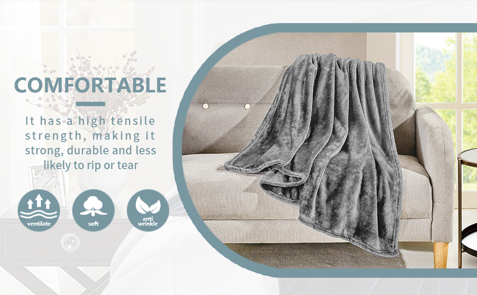 flannel blanket grey