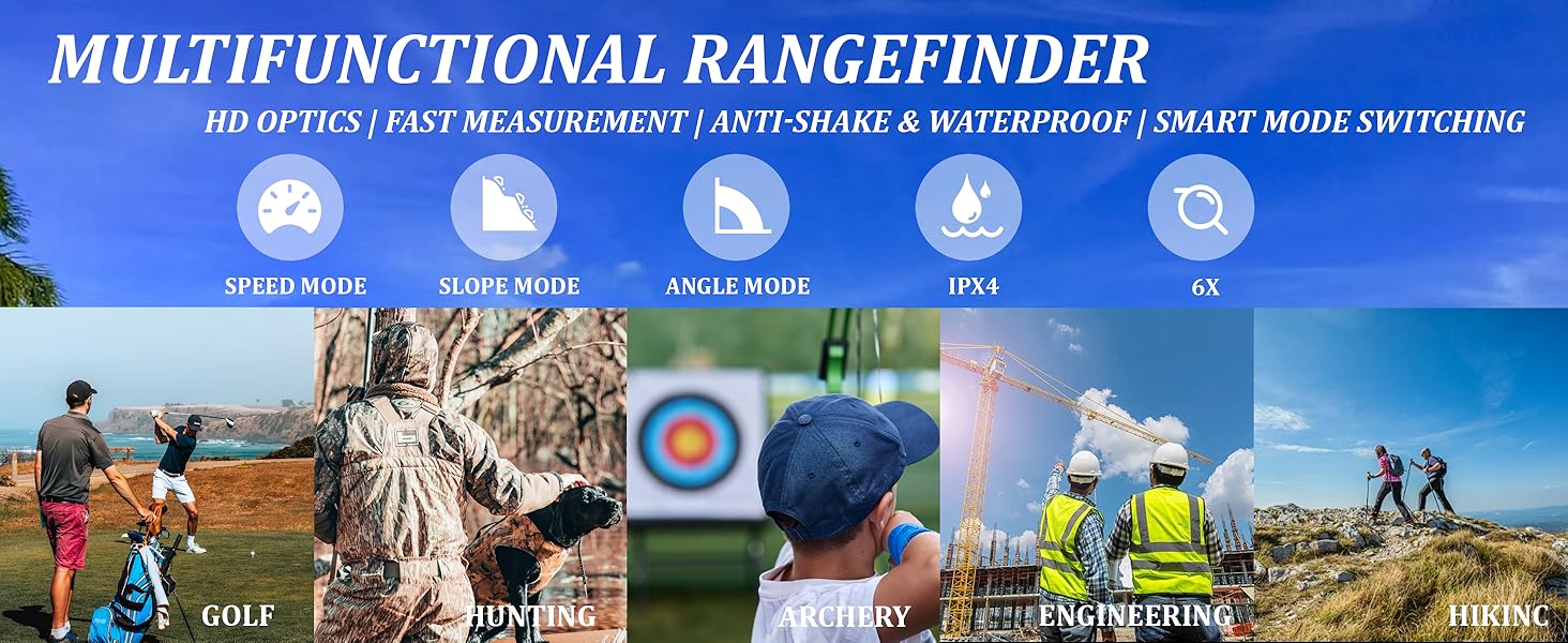 Ideal for golf, hunting,and outdoor sports—versatile performance for your distance measurement needs