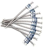 [10-Pack] PLUMBINGMASTER Faucet Hose,Faucet Supply Lines (3/8" Comp x 1/2" FIP), Certified Safe S...