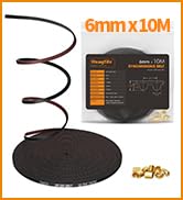 HANGLIFE GT2 Timing Belt with Copper Buckle - 3D Printer Open Synchronous Belt (2mm Pitch) 3D Pri...