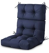 DANGHOOGY Outdoor/Indoor High Back Chair Cushion, Waterproof Outdoor Rocking Chair Cushion with T...