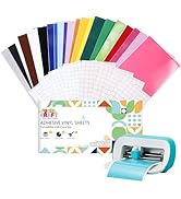 UCEC Smart Vinyl Removable, Matless Cutting, 52 Pack(5.5x12in) 22 Colors - for Cricut Joy Vinyl, ...