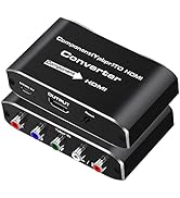 Component to HDMI, YPbPr to HDMI Converter, Koopman 5RCA RGB to HDMI Converter Adapter, Supports ...