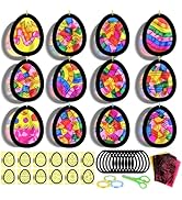 Tarklanda 36 Pcs Easter Suncatcher Craft Kits DIY Spring Easter Eggs Stained Glass Paper Craft Wi...