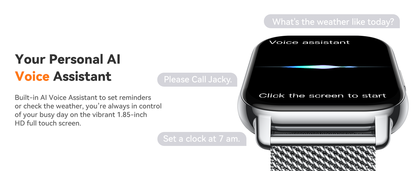 smart watch; smart watch with AI voice assistant