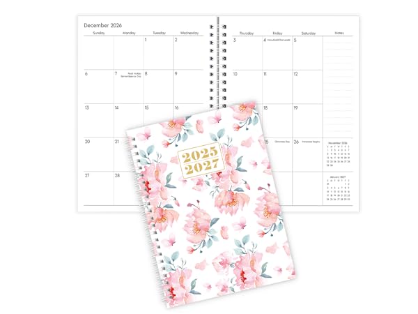 A5 Monthly Planner 2025-2027, 2 Year Monthly Calendar