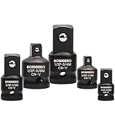 SONIGEKO Impact Socket Adapter and Reducer Set 5PCS,1/4, 3/8, 1/2" Cr-V Steel Impact Kit (5PCS)