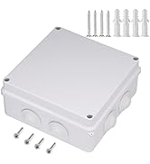 Zulkit Junction Box ABS Plastic Dustproof Waterproof IP65 Universal Electrical Boxes Project Encl...