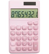 Basic Standard Calculators Small Digital Desktop Calculator with 8-Digit LCD Display, Battery Sol...