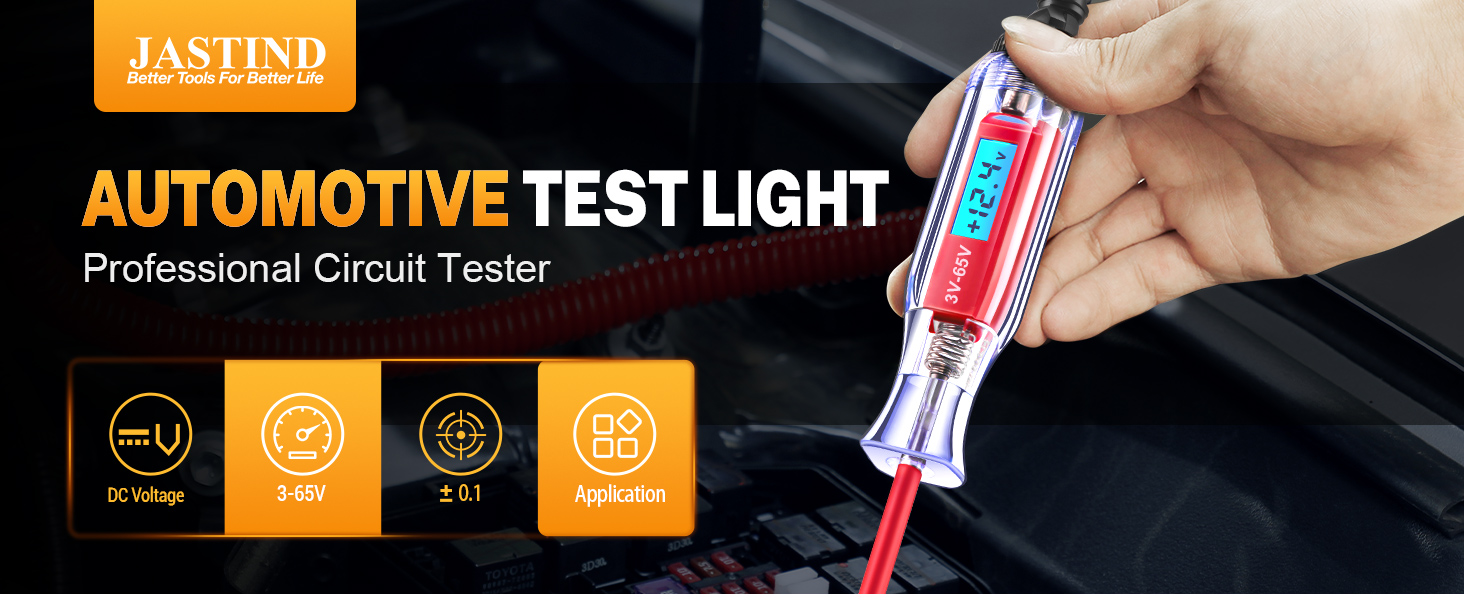 3-65V Backlit Digital LCD Circuit Tester