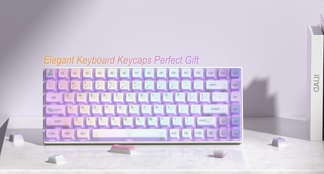 Keyboard Keycaps Jelly - Shine Through keycaps, Transparent Clear Key Cap