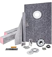 VEVOR Shower Curb Kit, 38"x60" Watertight Shower Curb Overlay with 4" ABS Offset Bonding Flange, ...