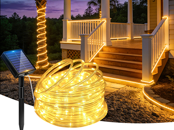 solar rope lights outdoor