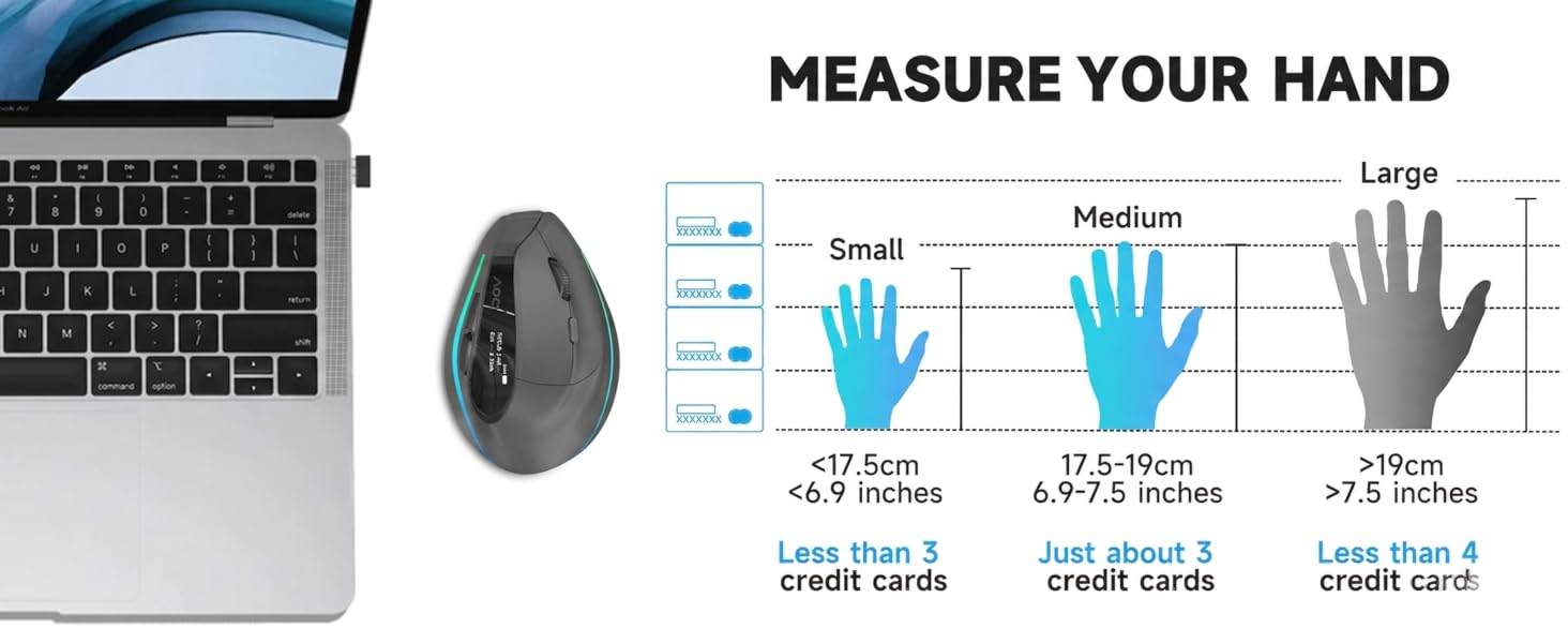 wireless vertical ergonomic mouse computer bluetooth rechargeable ergo mouse