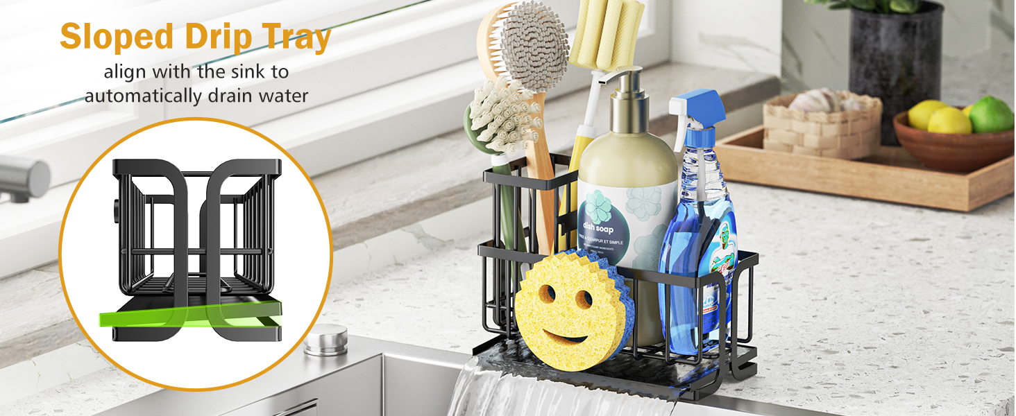 brush sink caddy organizer