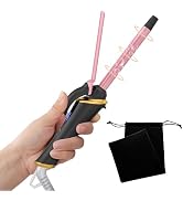 Ukliss Mini Curling Iron for Short Hair - Dual Voltage (110-240V) Travel Hair Curler, 5 Heat Sett...