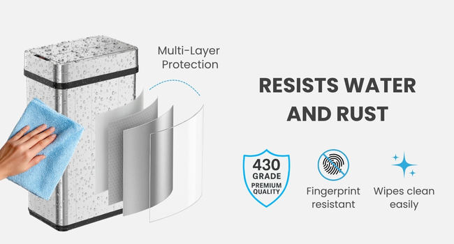 Fingerprint-Proof stainless steel is easy to maintain and attractive home appliance