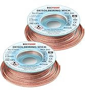 BEEYUIHF No Clean Desoldering wick Braid, No residue Solder wick Braid with Flux, Solder Remover ...