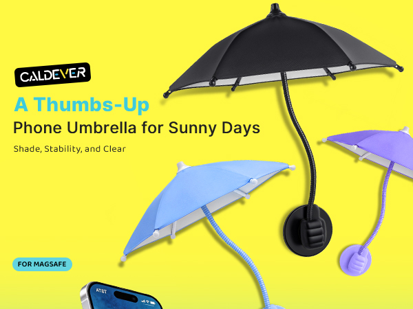 Magnetic Thumb Up Base Phone Umbrella for Sun iphone Gift for Women Men Girls Teen Adults Boy
