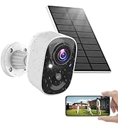 MaxiViz Solar Camera Outdoor Wireless, 2.4GHz Wi-Fi Security Camera with AI Motion Detection, Cam...